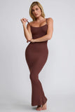 Modal Scoop Neck Maxi Dress in Chocolate