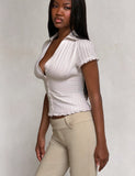 VALERIE SHORT SLEEVE SHIRT GREY