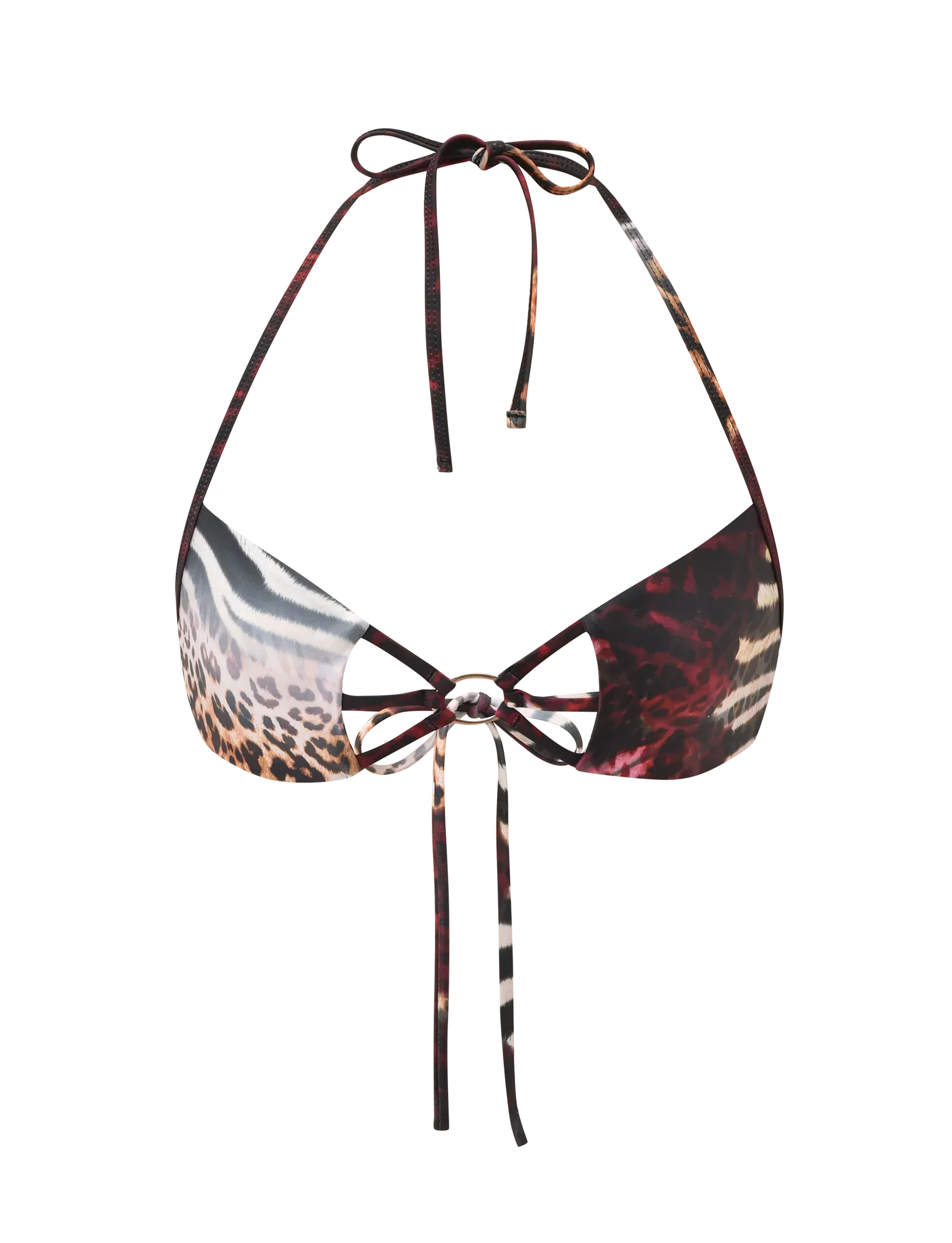 SHARLI BIKINI TOP MIXED ANIMAL PRINT