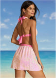 Glitz Cover Up Wrap Skirt Pink Multi