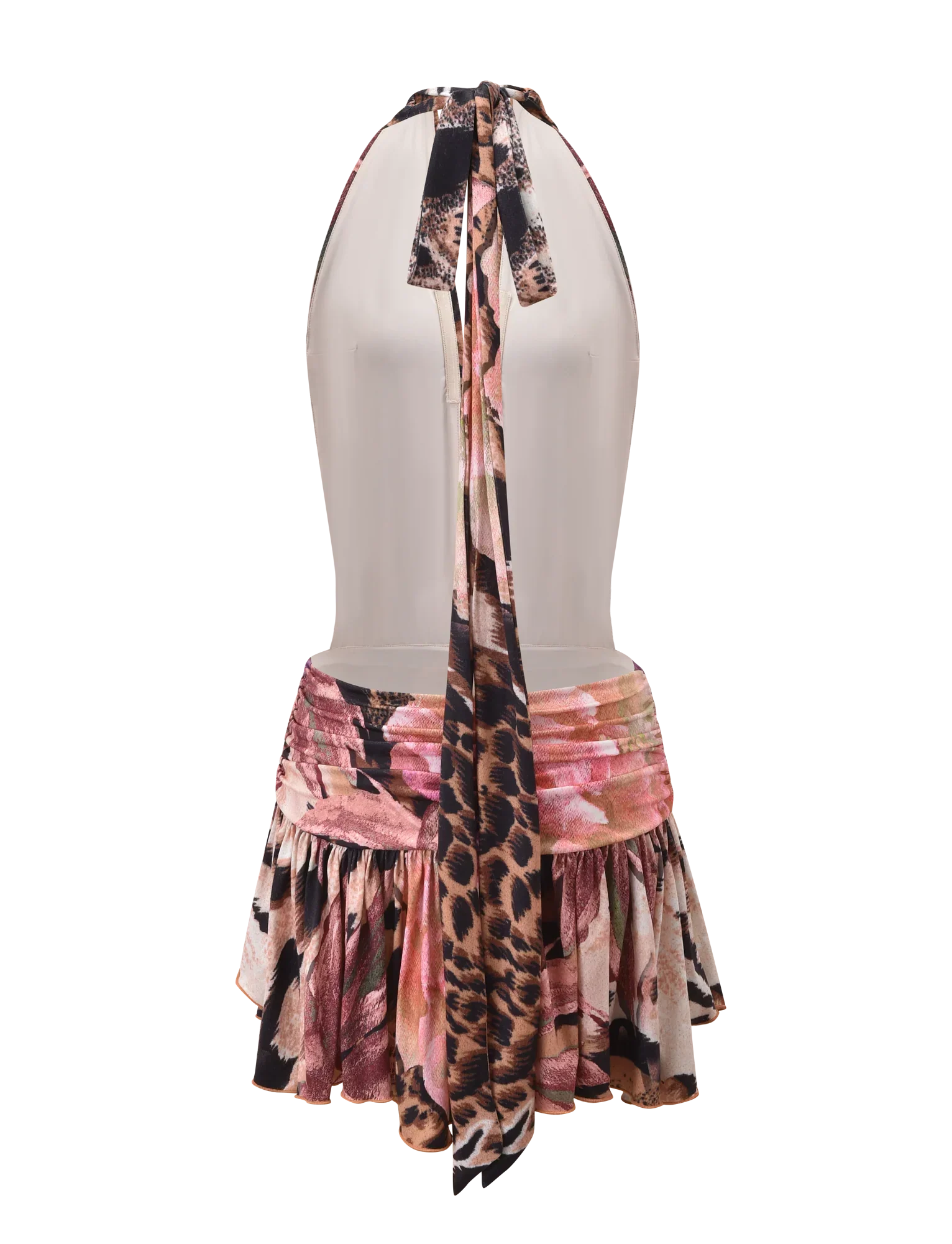 INDI HALTER SCARF DRESS ANIMALIER FLORAL