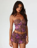 HOLLIS SKORT NEUTRAL FLORAL FLORAL LEOPARD