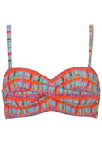 Lurex Rib Amalfi Bandeau Top Tweedy Plaid