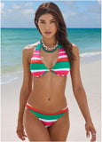 Belize Underwire Bikini Top Watercolor Stripe