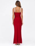 AMARAN MAXI DRESS RED BURGUNDY