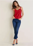 Cowl Neck Tank Red