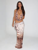 PEARL MAXI SKIRT NEUTRAL LEOPARD LEOPARD HAZE