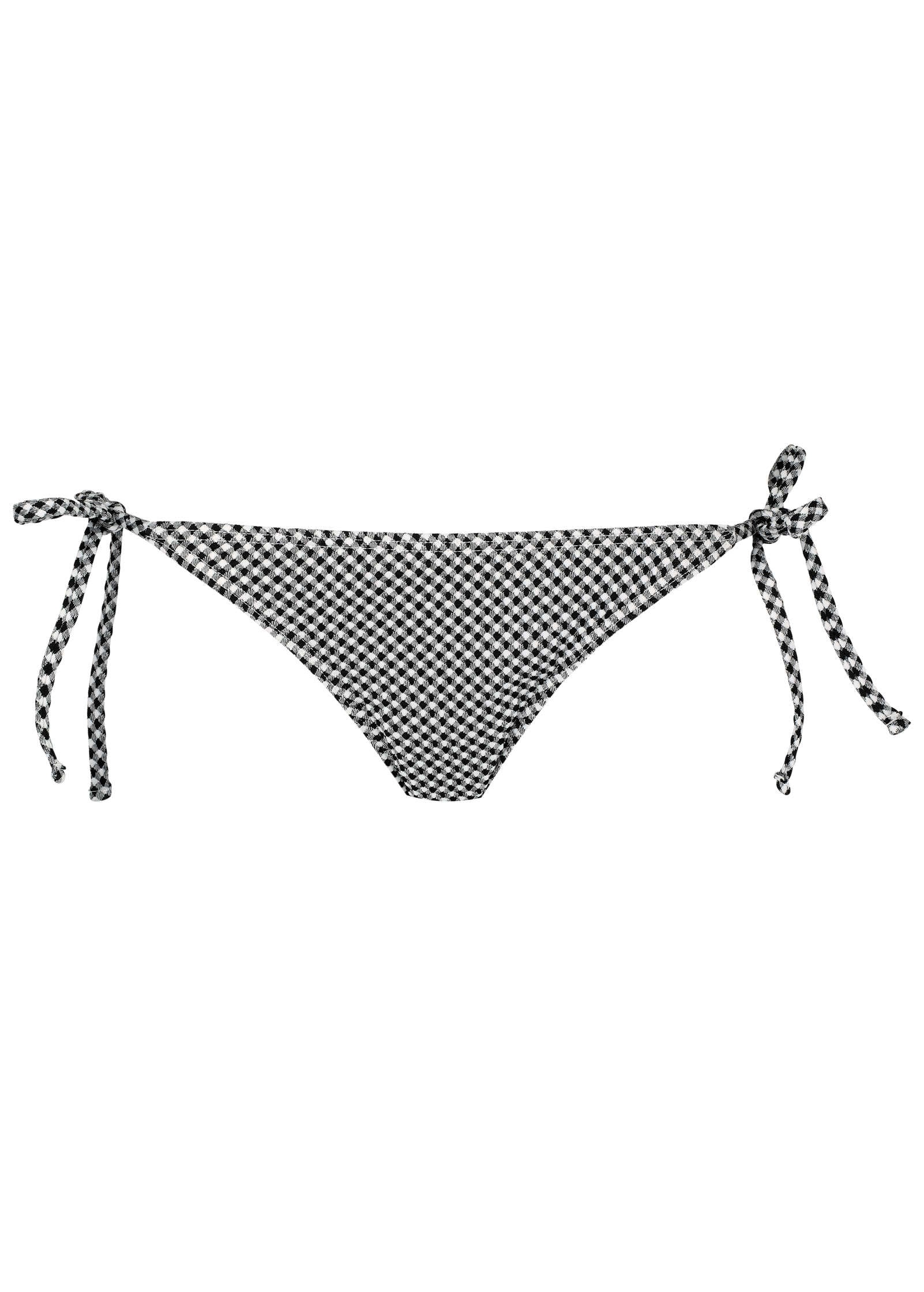 Gingham Miami Tie Side Moderate Bottom Black White