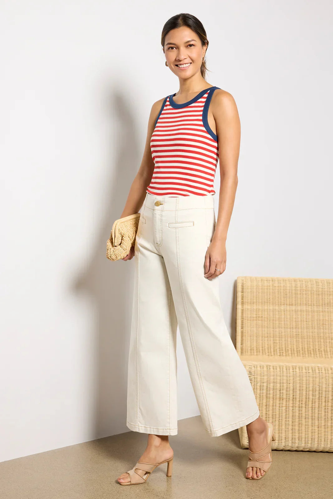 Sonya Stripe Ringer Tank