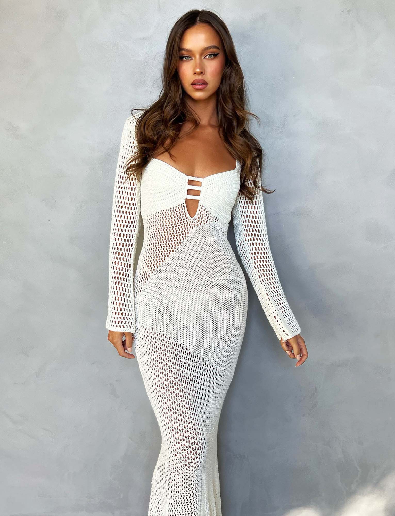 MACAULEY DRESS WHITE CREAM