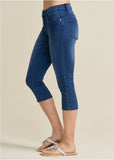 Cindy Capri Jeans Dark Wash