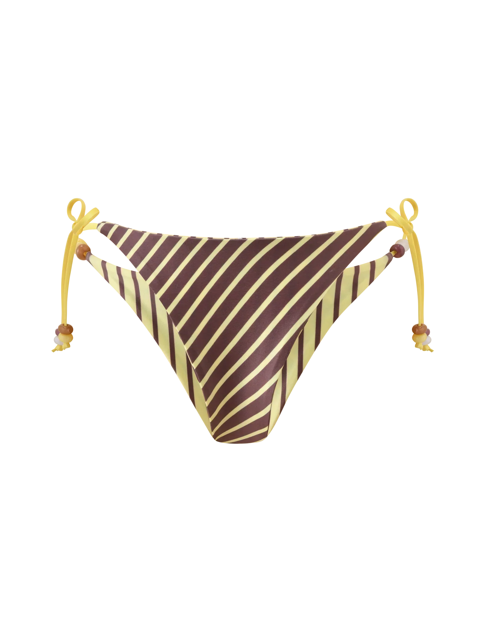 FINLEA REVERSIBLE BIKINI BOTTOM BROWN AND YELLOW STRIPE