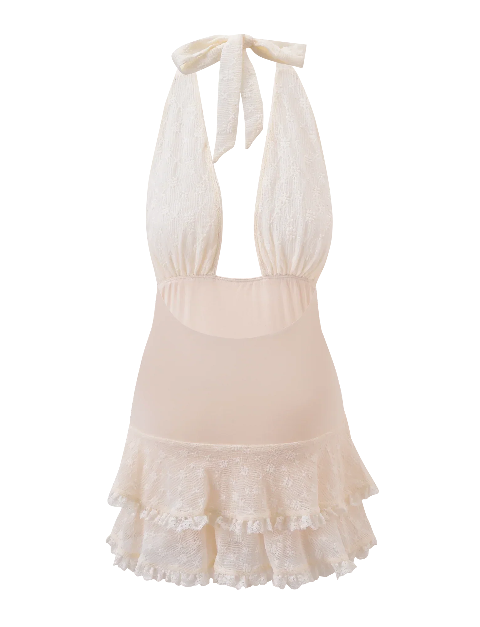 ANOUK RUFFLE MINI DRESS CREAM