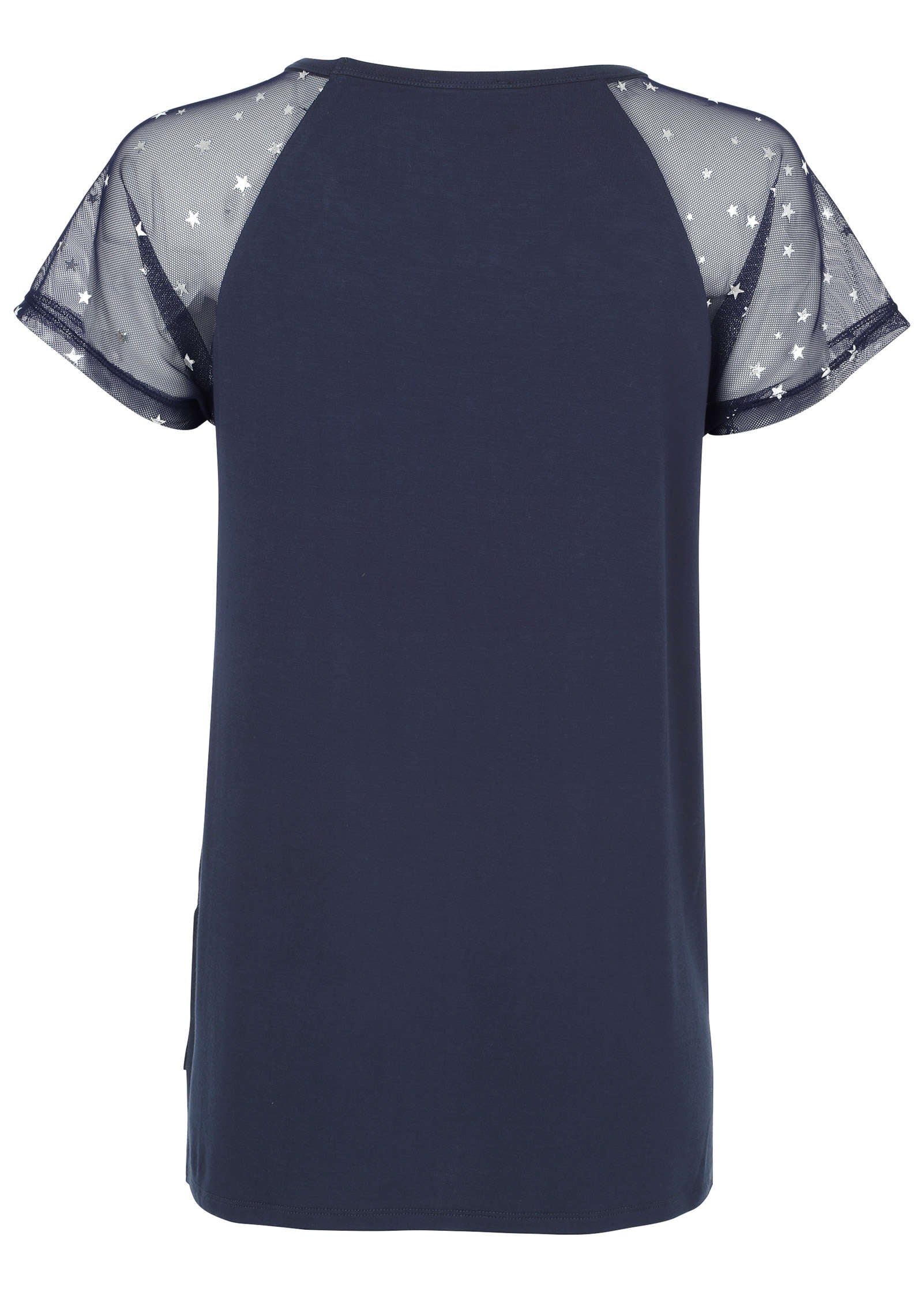 Foil Star Tee Navy Silver
