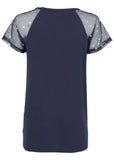 Foil Star Tee Navy Silver