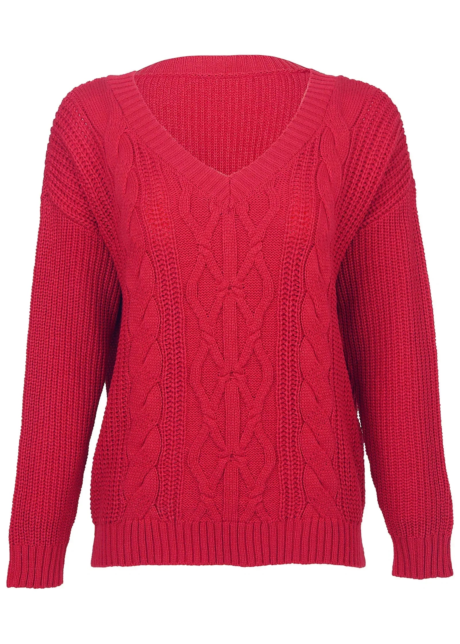 Cable Knit Sweater Barberry