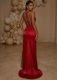 Worth Waiting For Cross Back Gown Red