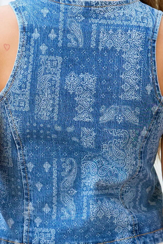 Beneath The Moon Bandana Printed Vest