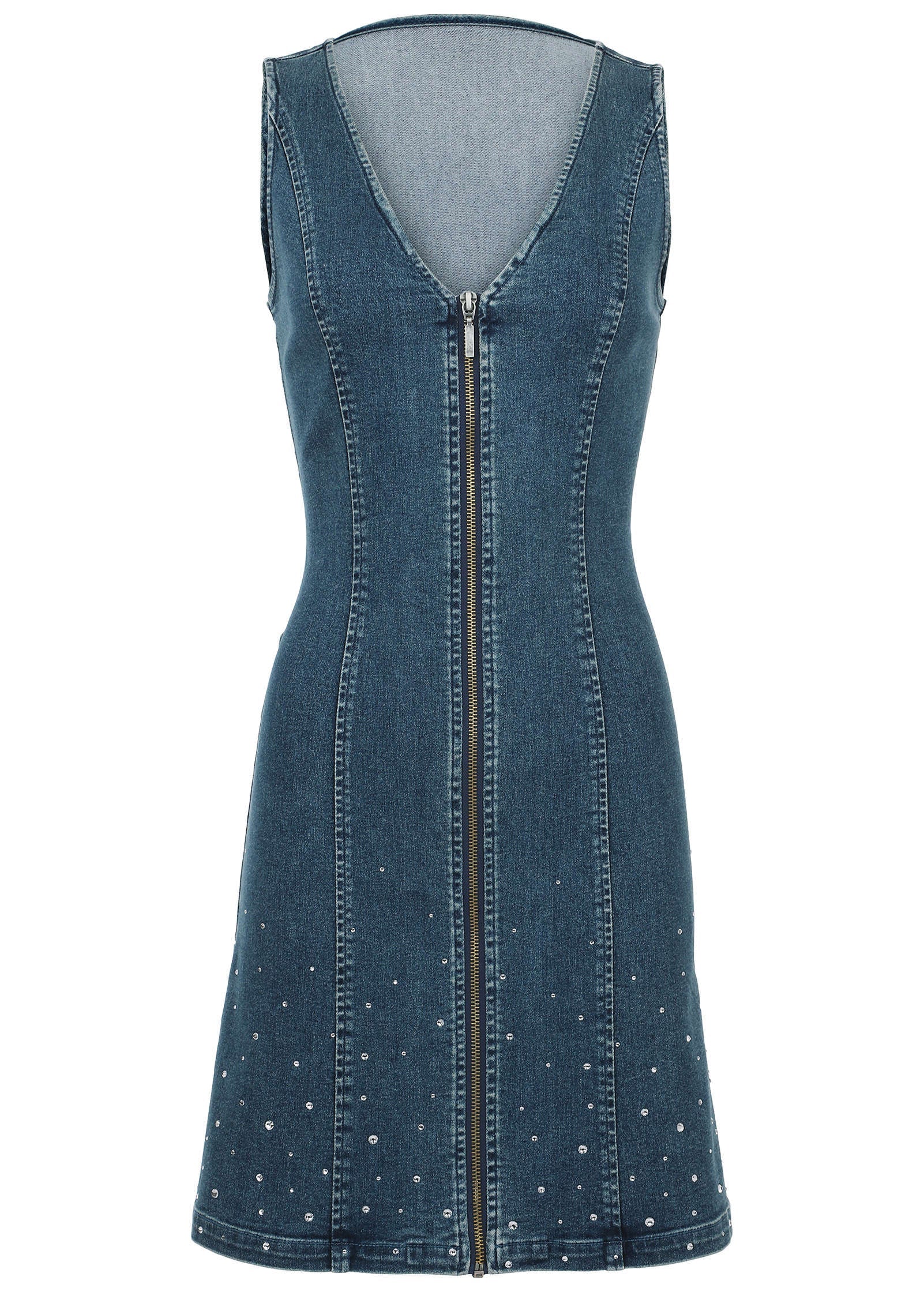 Denim Mini Dress Medium Wash