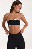 Soft Active Bandeau Sports Bra in Black