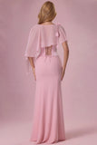 Chiffon Cape in Blush Pink