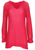 Crochet Cover Up Dress Raspberry