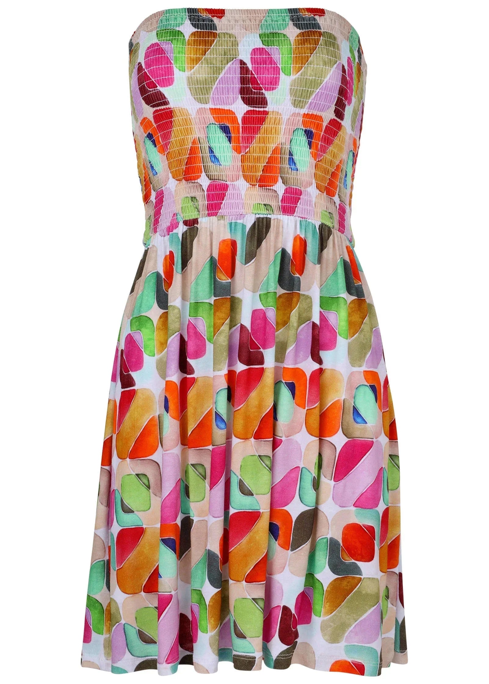 Convertible Cover Up Dress Watercolor Geo