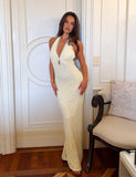 MAVEN LACE MAXI DRESS PASTEL YELLOW