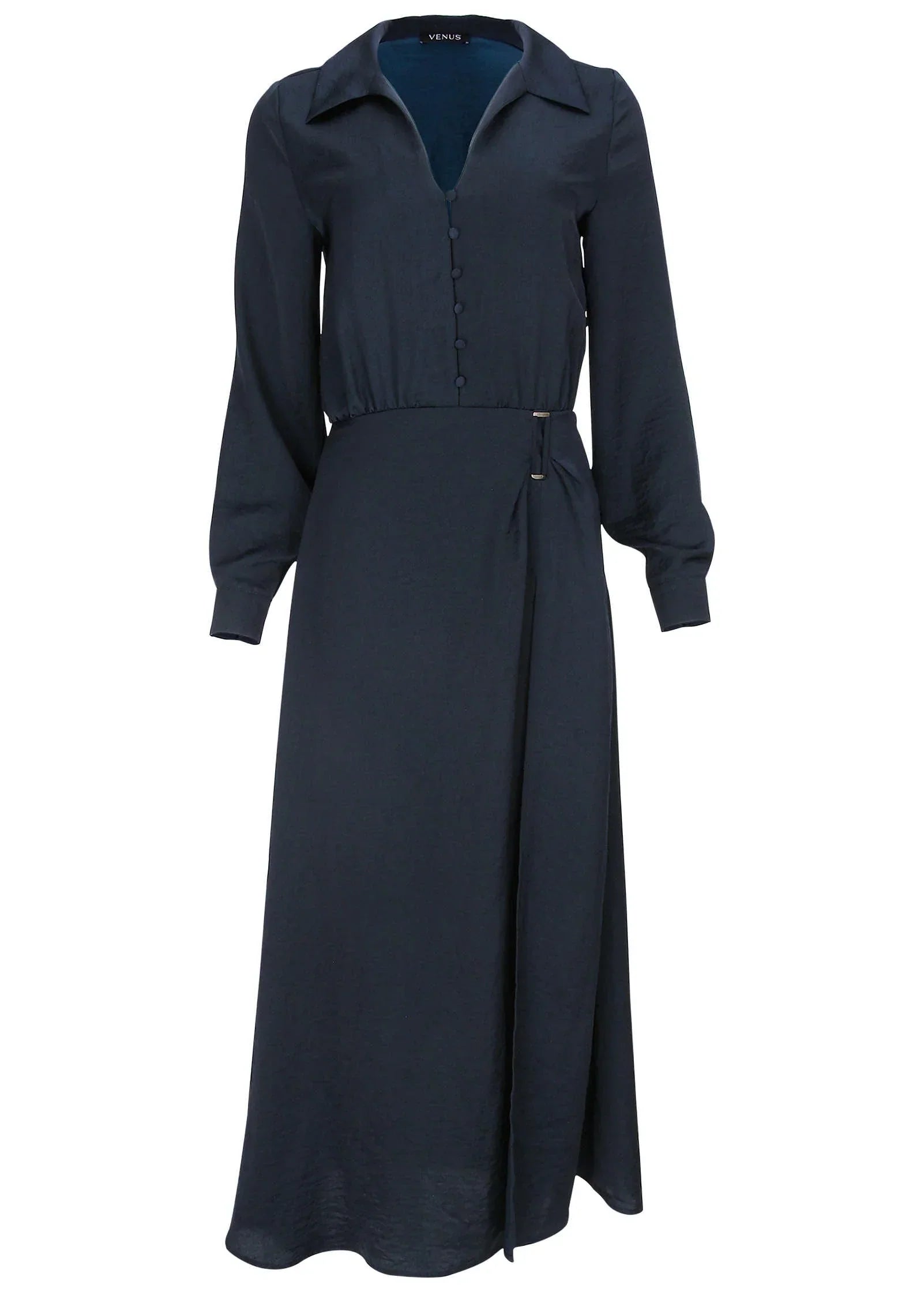 High Slit Maxi Dress Navy