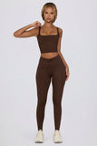Cropped Tank Top in Pecan Marl