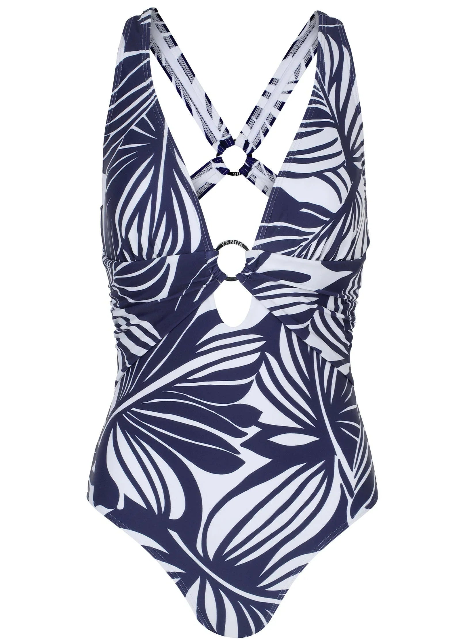 Barbados One Piece Contrast Bold Leaves