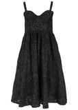 Paisley Eyelet Dress Jet Black