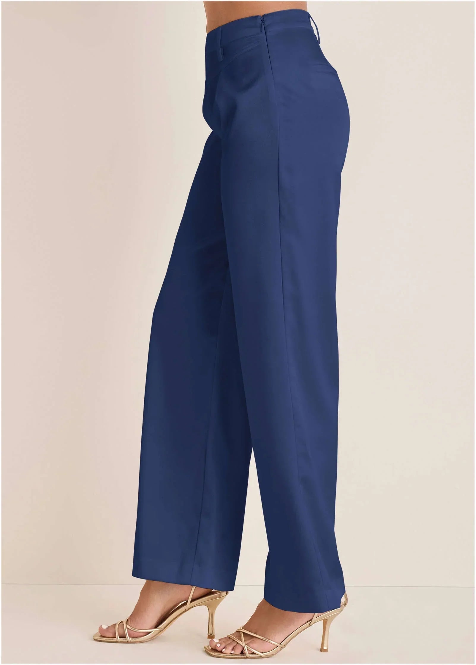Shiny Satin Pant Dark Blue