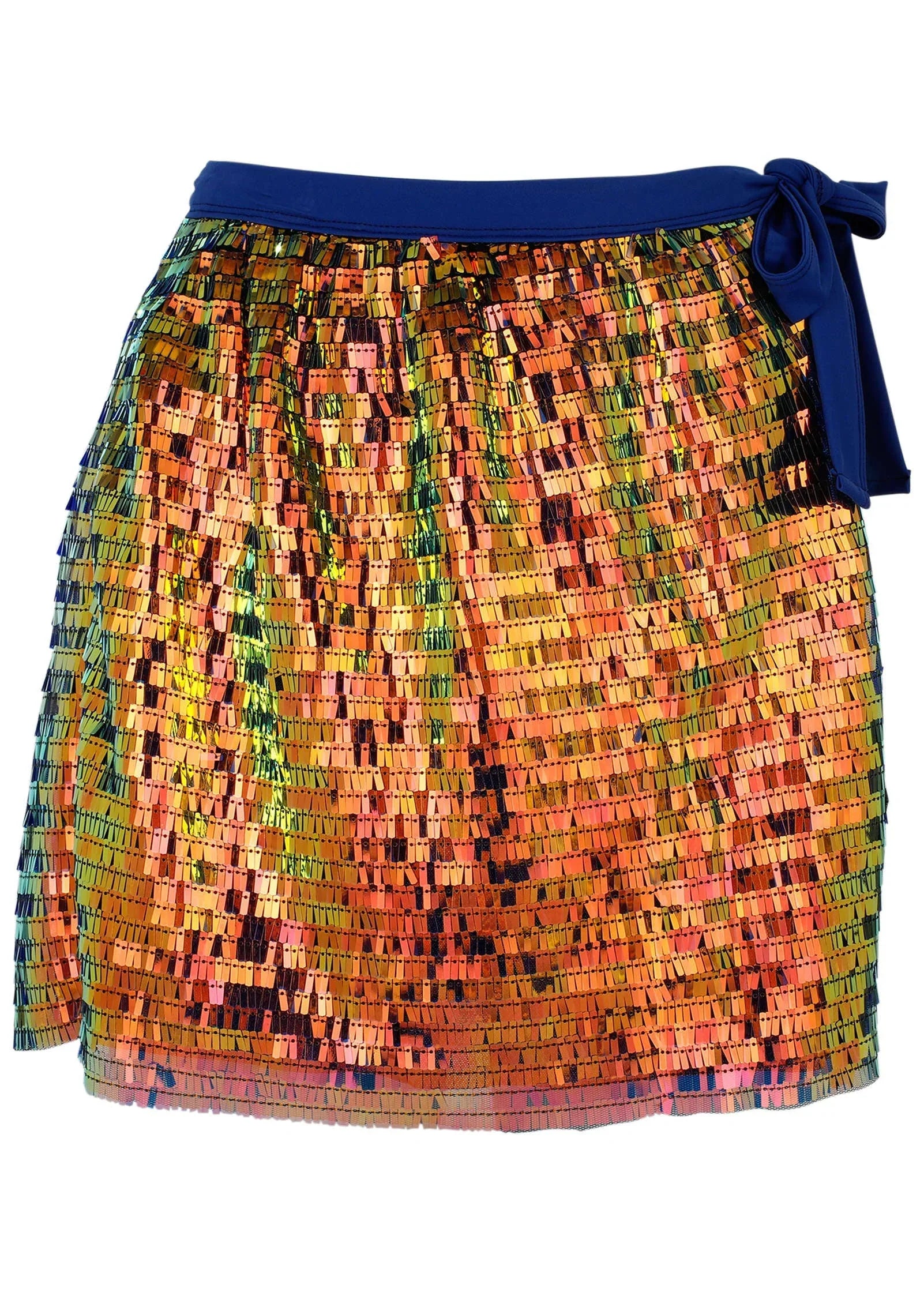 Glitz Cover Up Wrap Skirt Sea Green Multi