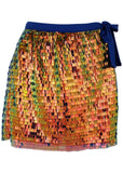 Glitz Cover Up Wrap Skirt Sea Green Multi