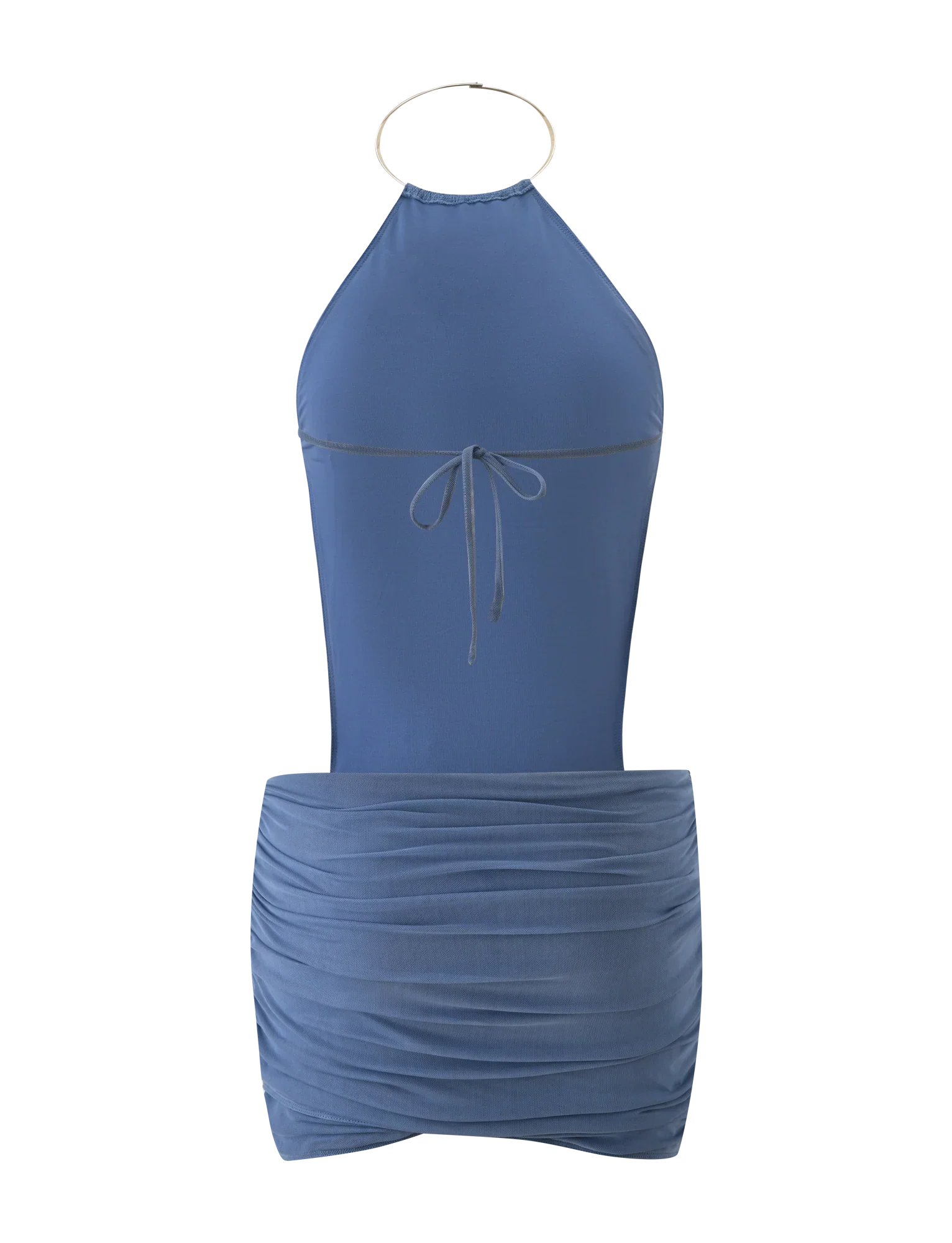 EVANNA MINI DRESS SLATE BLUE