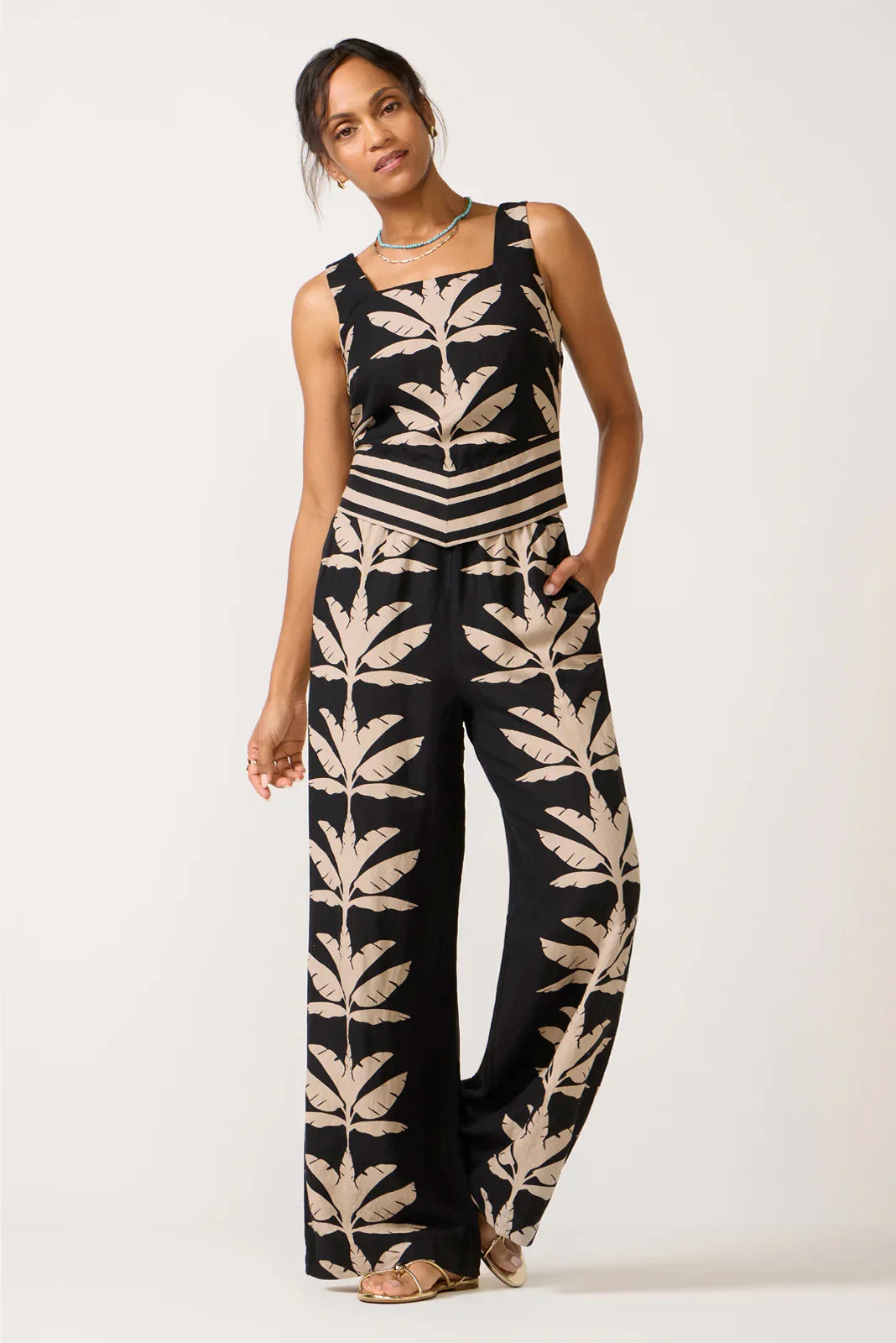 Dani Wide Leg Linen Pant