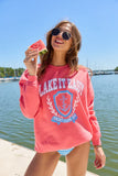 Lake It Easy Light Red Graphic Sweatshirt