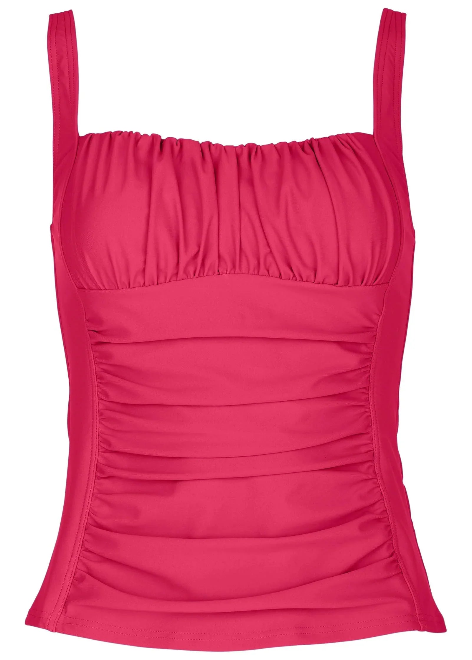 Sydney Ruched Tankini Top Raspberry