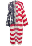 Cotton Americana Cardigan Racing Red Multi