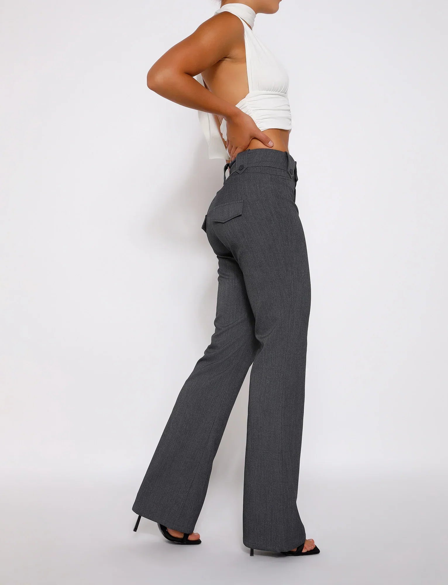 KITTIE HIGH RISE PANT GREY