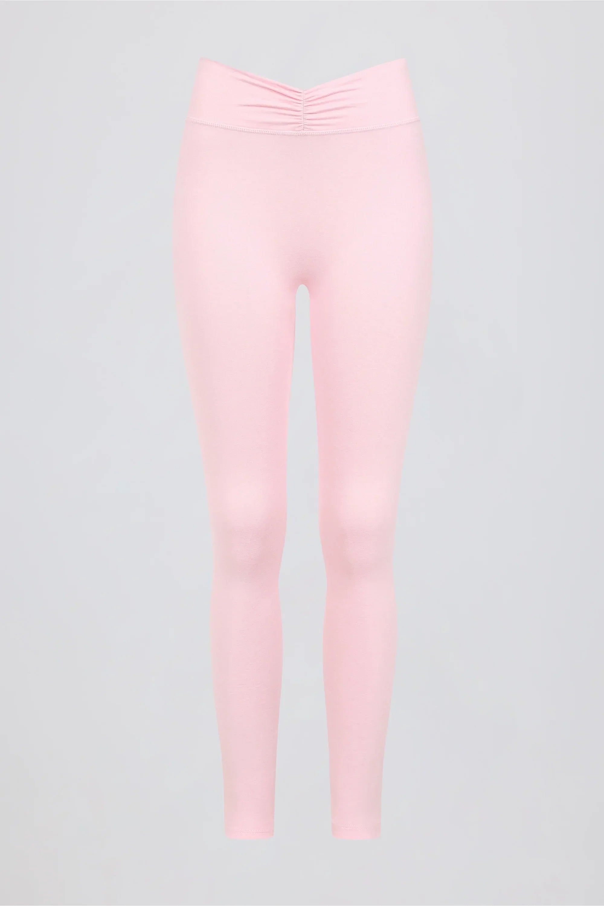 Brushed Jersey Ruched Mid Rise Leggings in Bloom