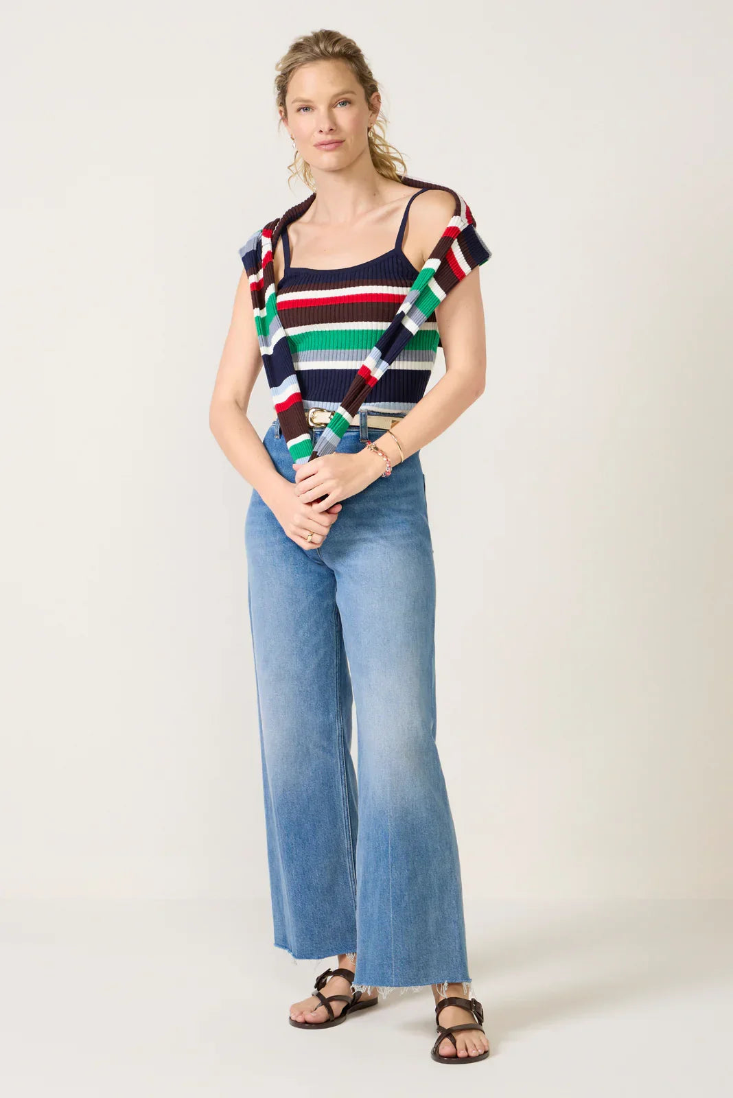 Alyssa Stripe Twin Set Tank