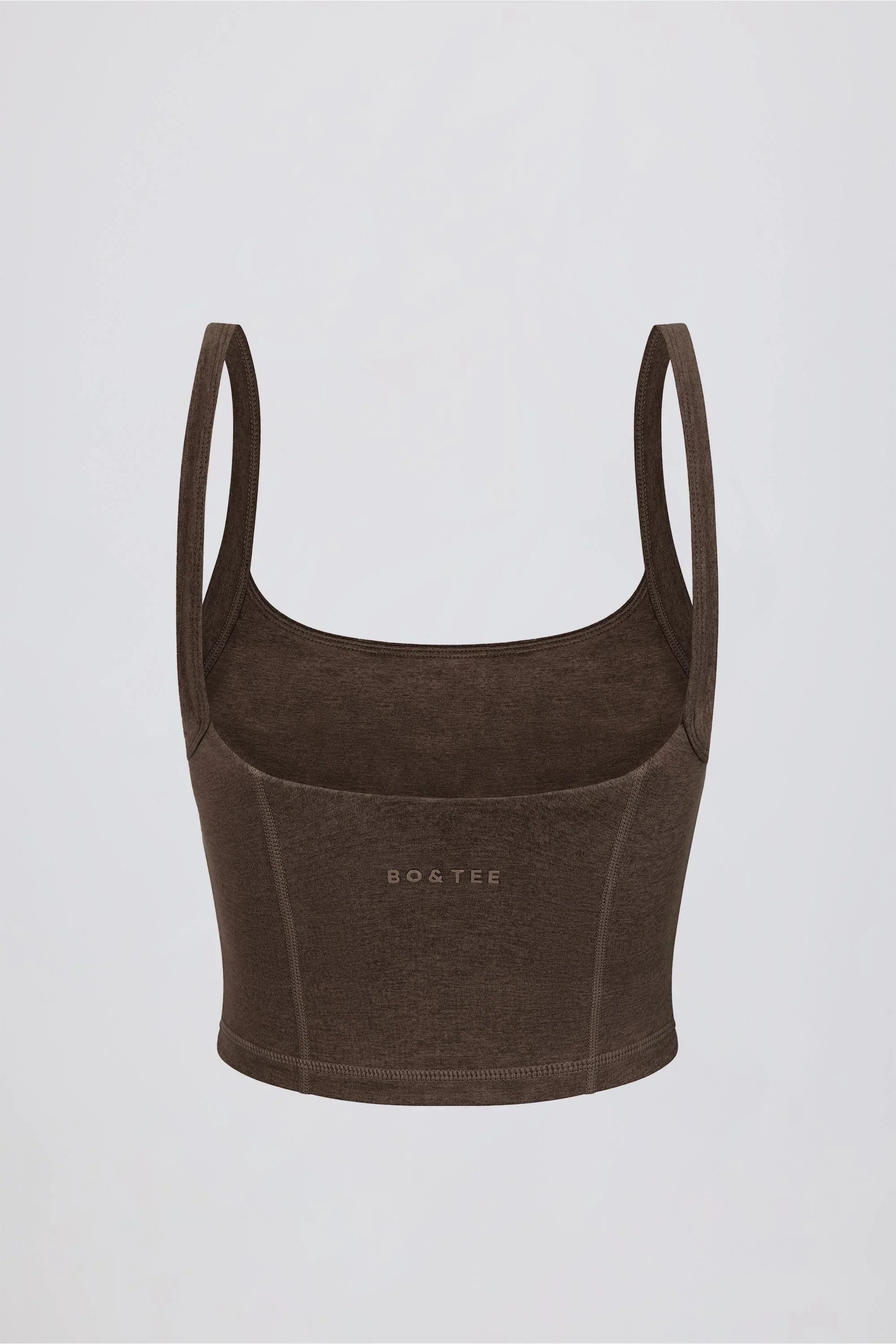 Cropped Tank Top in Pecan Marl