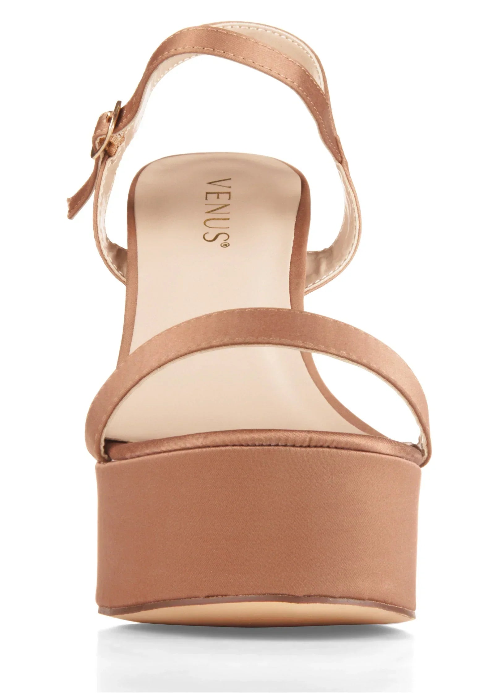 Platform Chunky Heels Tan