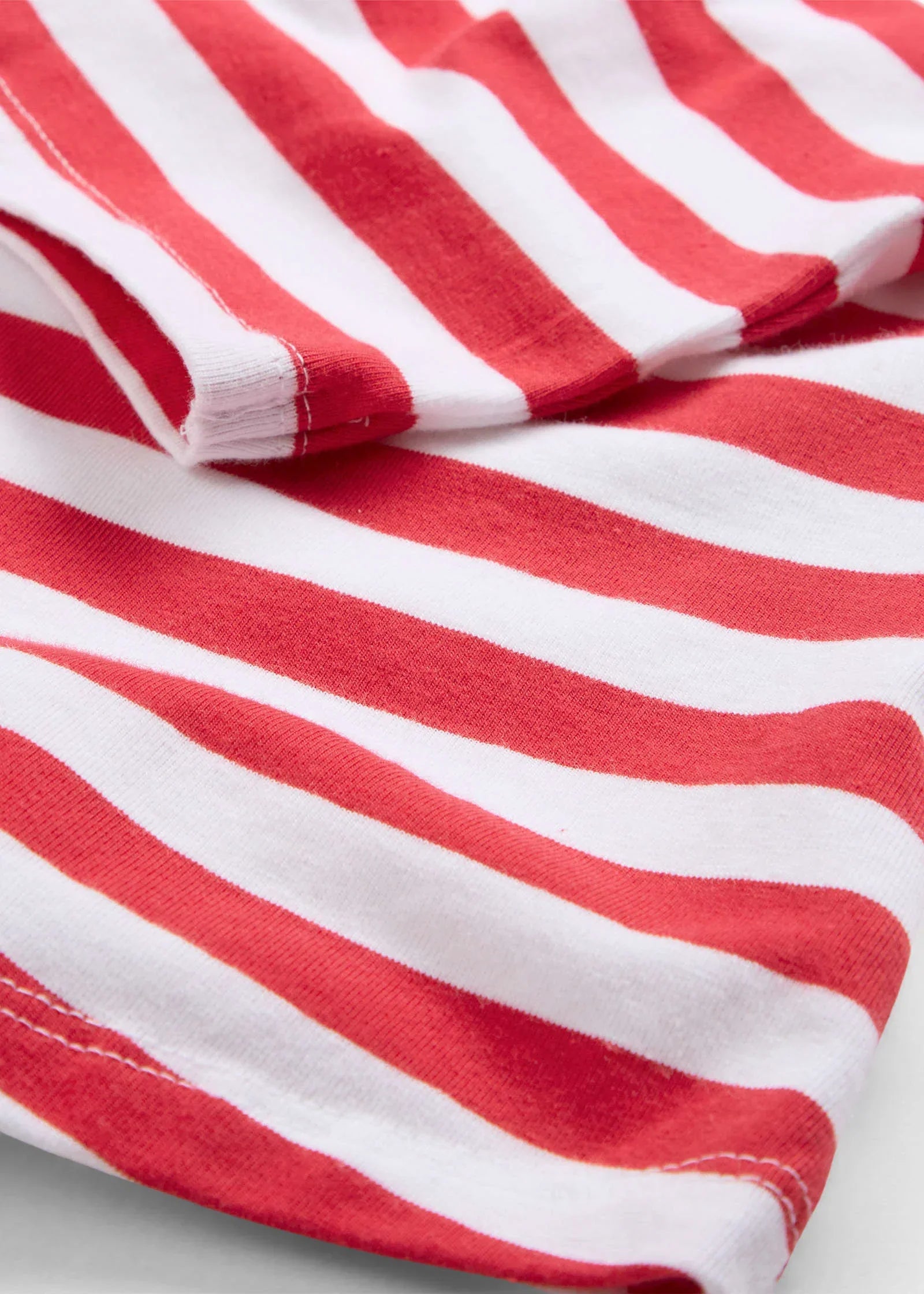 Boat Neck Striped Top Red White Stripe