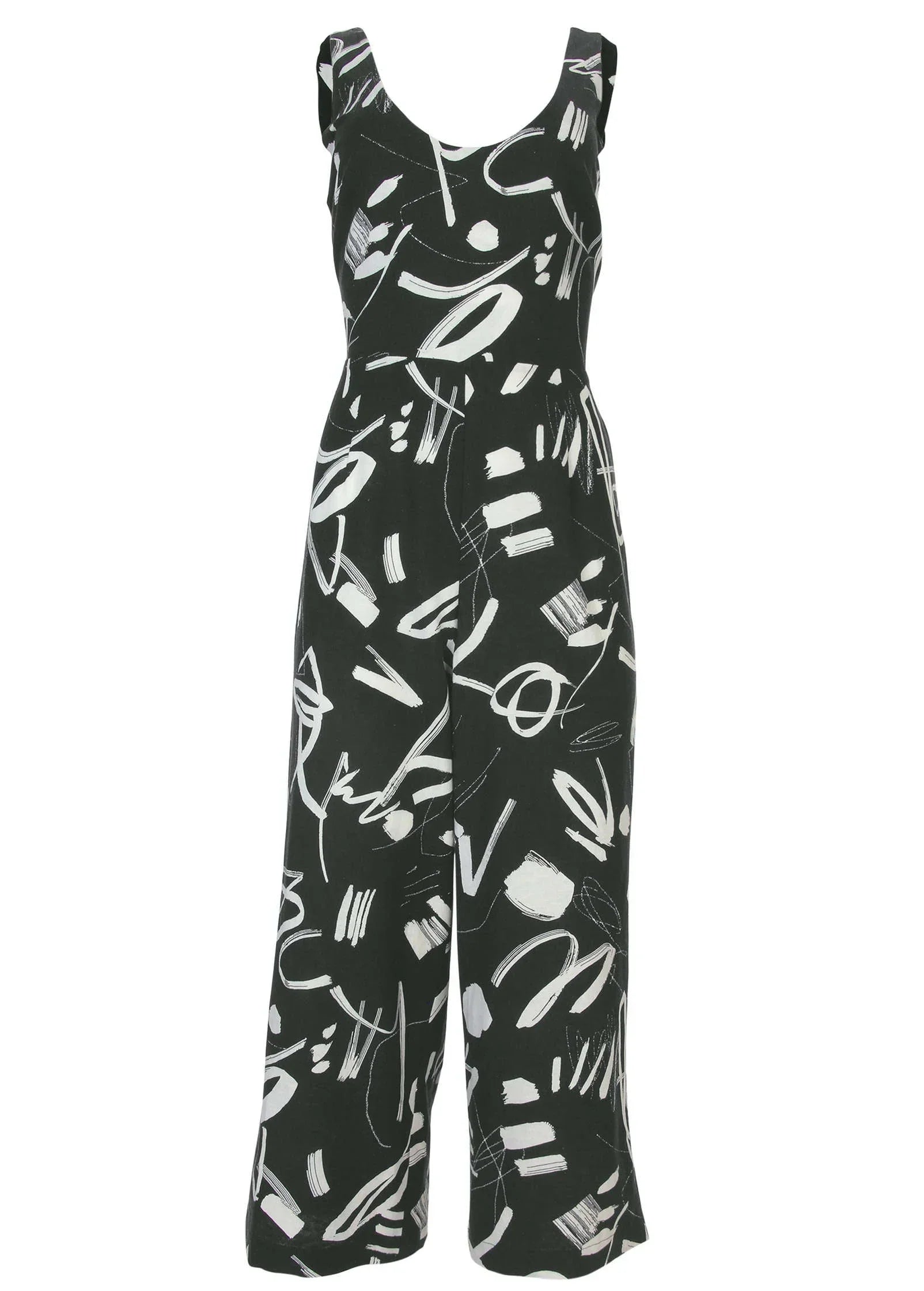 Linen Jumpsuit Modern Graffiti