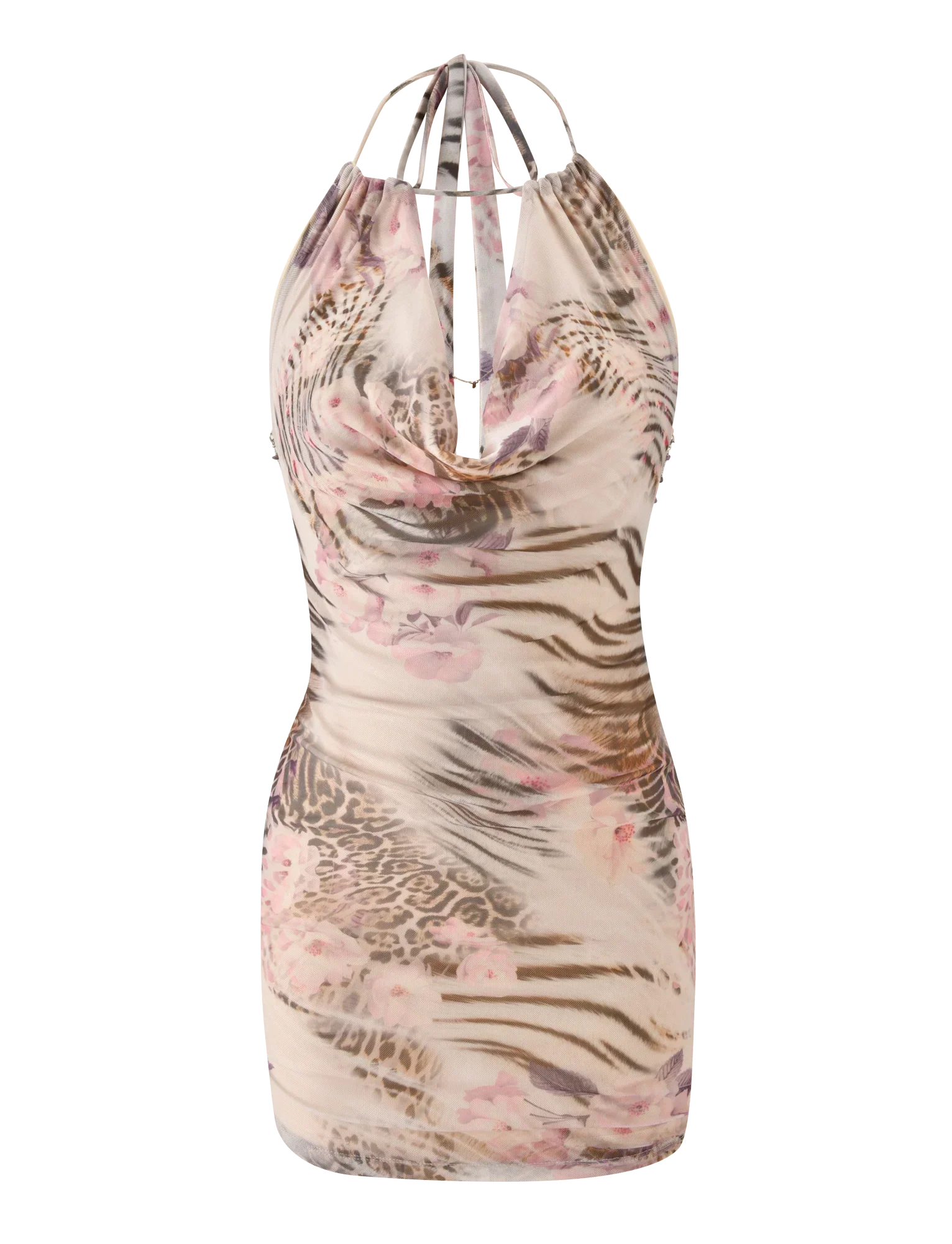 SHANE MINI DRESS MOODY ANIMAL FLORAL