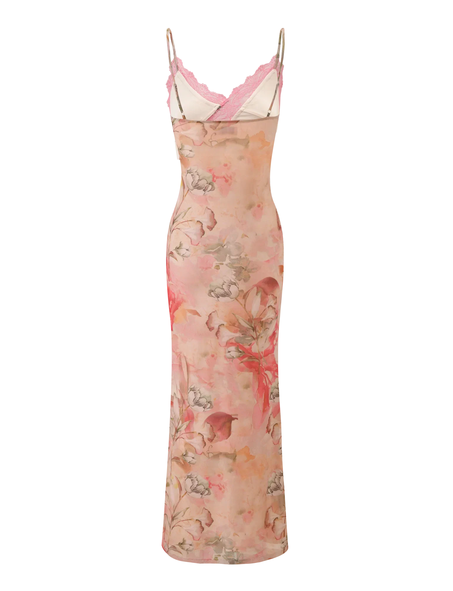 LYRE MAXI DRESS WATERCOLOUR FLORAL