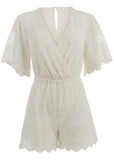 Lace Romper Cream